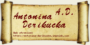 Antonina Derikučka vizit kartica